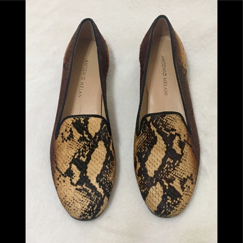 Antonio Melani Gigi snake print smoking slippers